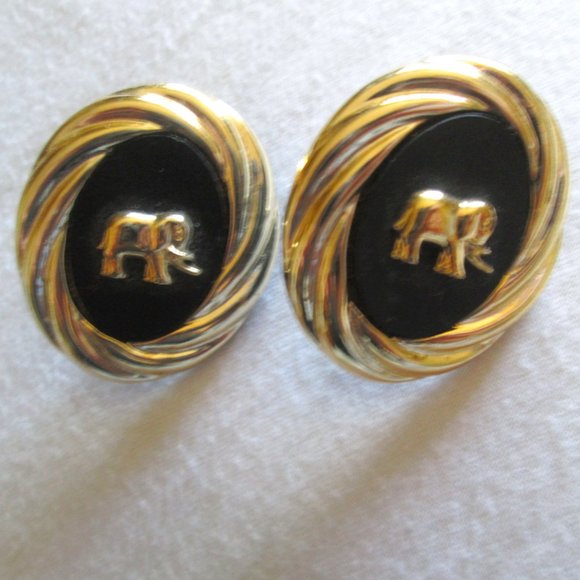 Vintage 80's Elephant earrings - Picture 1 of 6